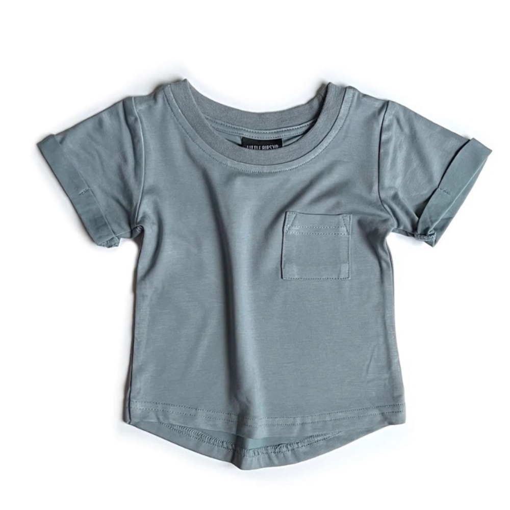 Little bipsy pocket tee in color waves